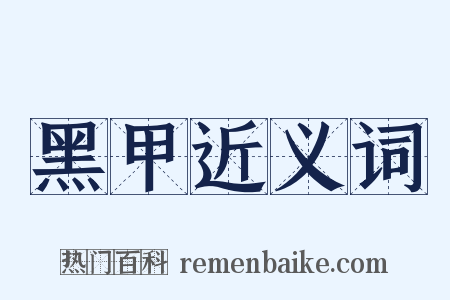 黑甲近义词是什么意思的图片